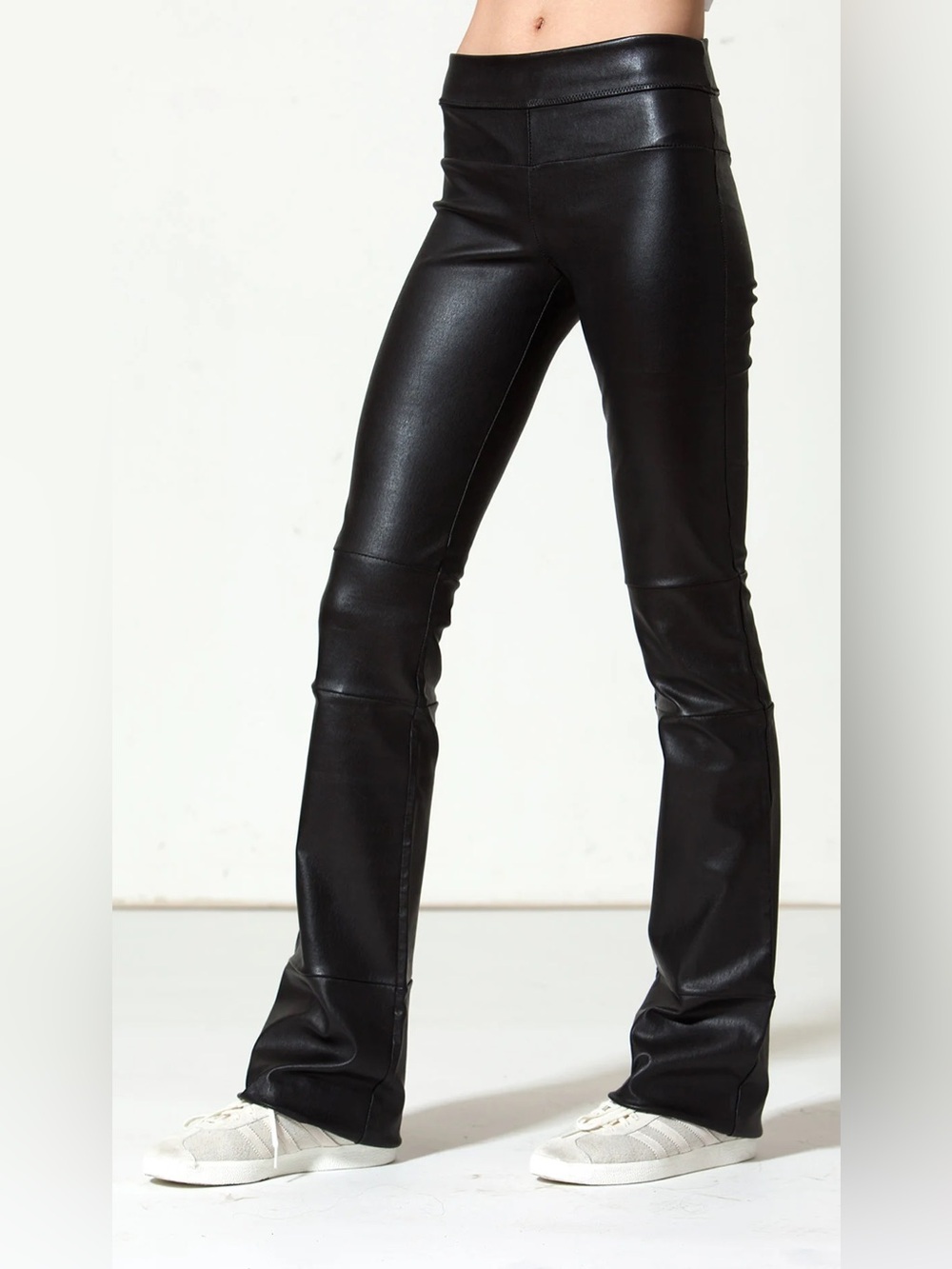Daryl K Iconic Stretch Black Lamb Leather “Bootleggings” Never Worn